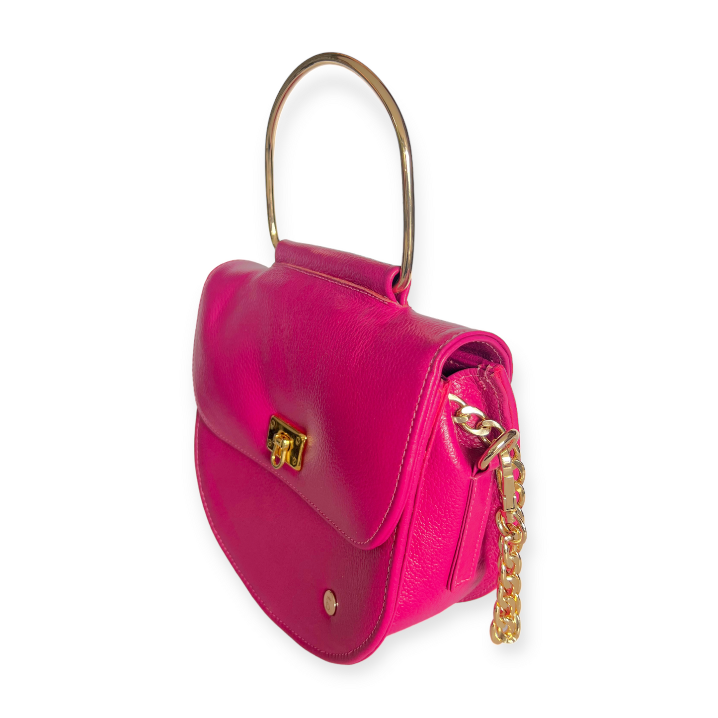 Manos libres cuero fucsia