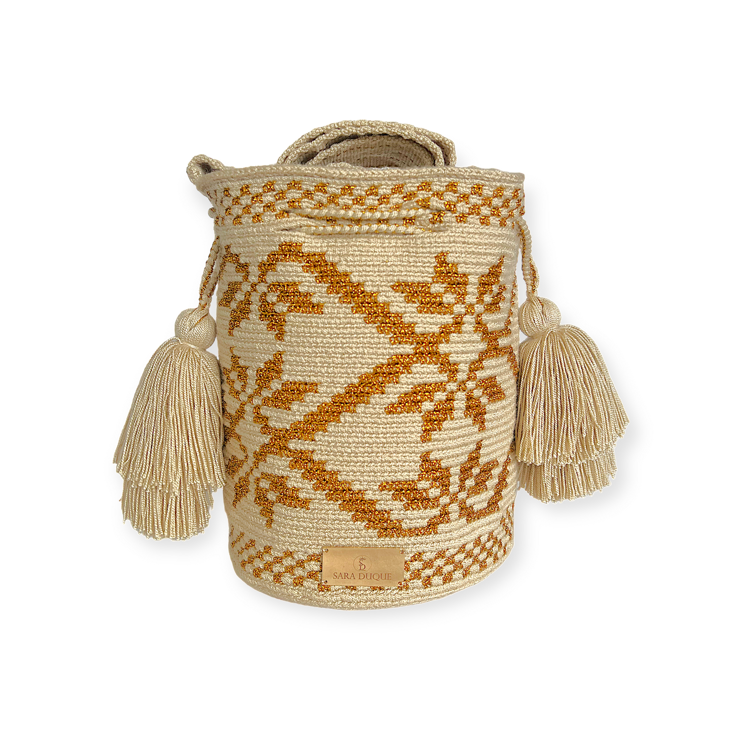 ?? Mochila hilo dorado mediana o grande