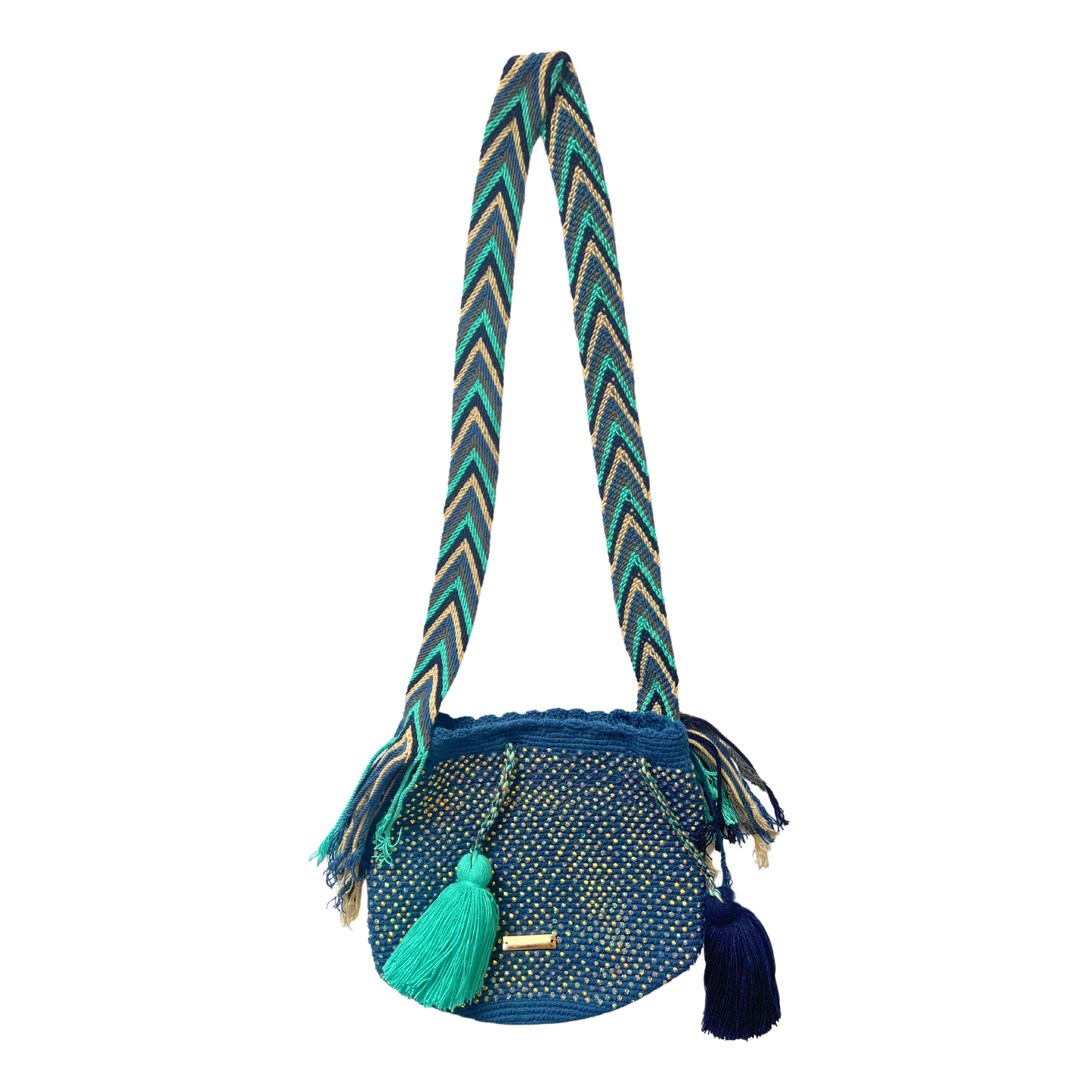 Mochila piedras azul