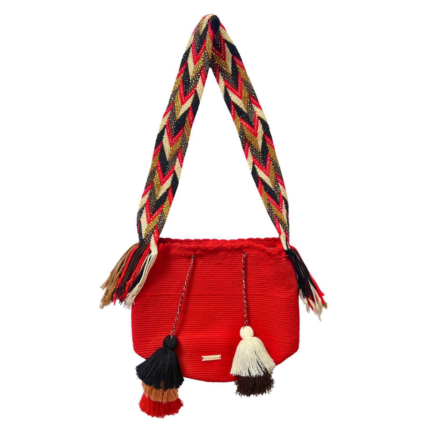 Mochila roja café grande