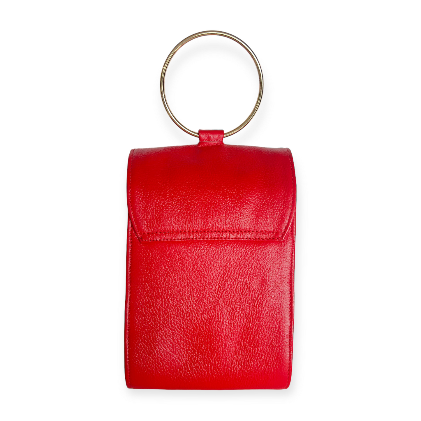 Manos libres pequeño cuero rojo