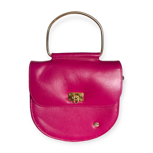 Manos libres cuero fucsia