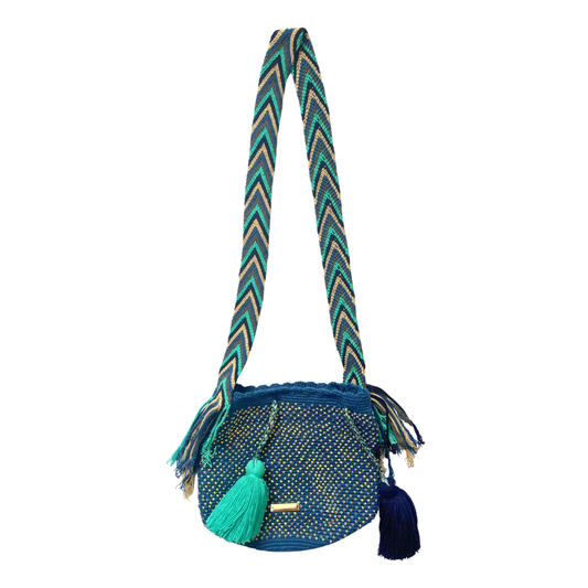 Mochila piedras azul