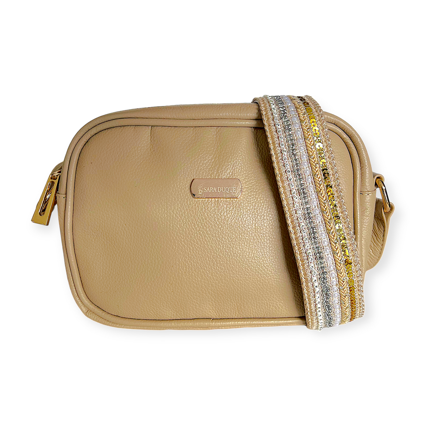 Manos libres cuero camel